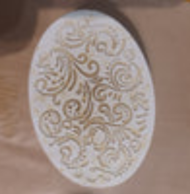 Oval shaped Rose & Lavender infused hand and body natural olive oil soap