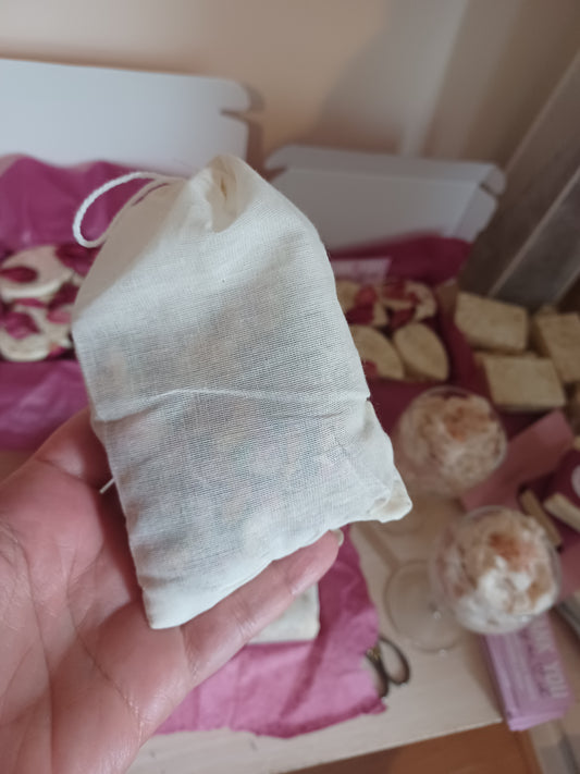 Lavender infused floral magnesium tea bath bags