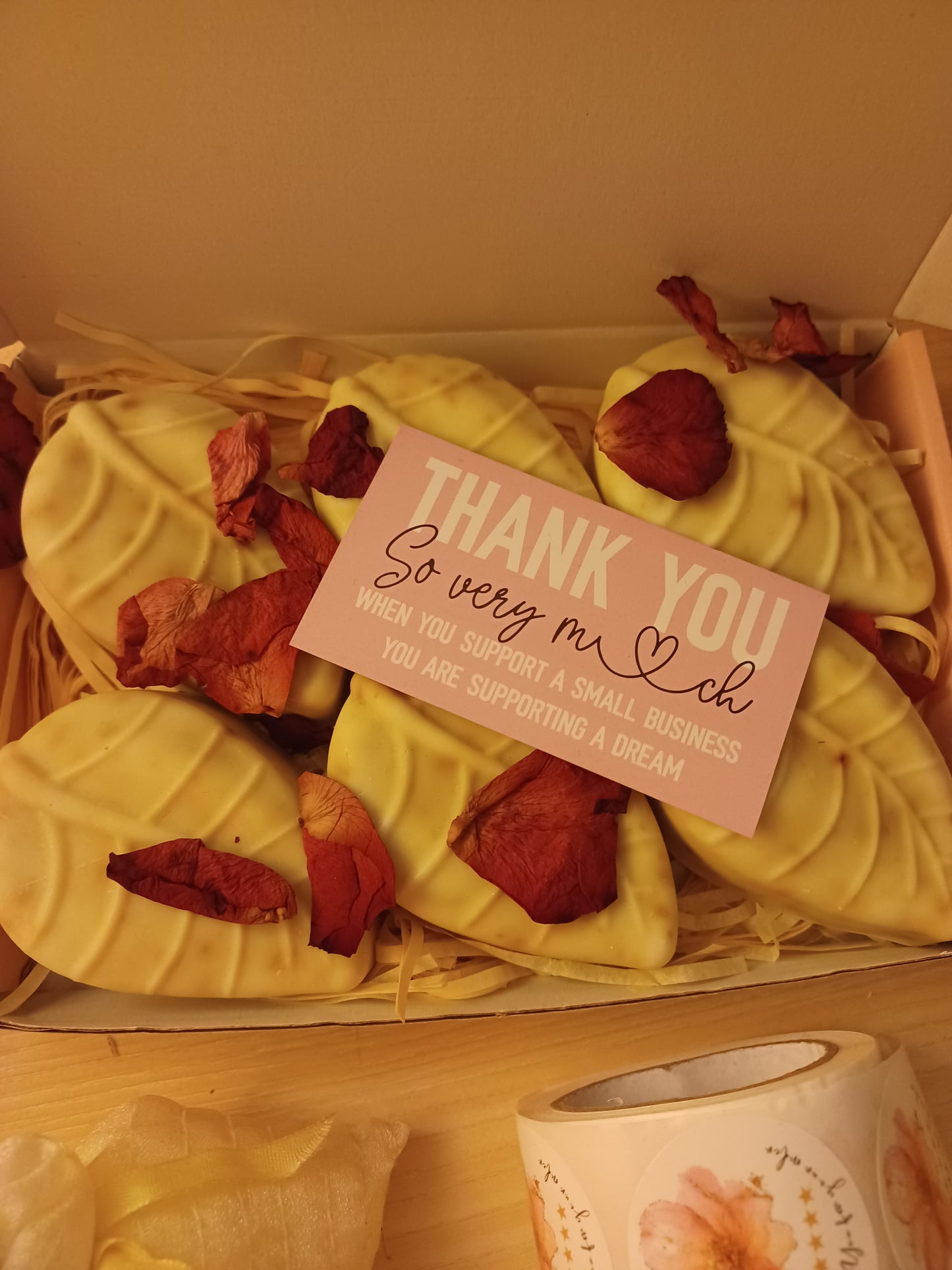 6 bars of Rose & Lavender infused natural olive oil soap