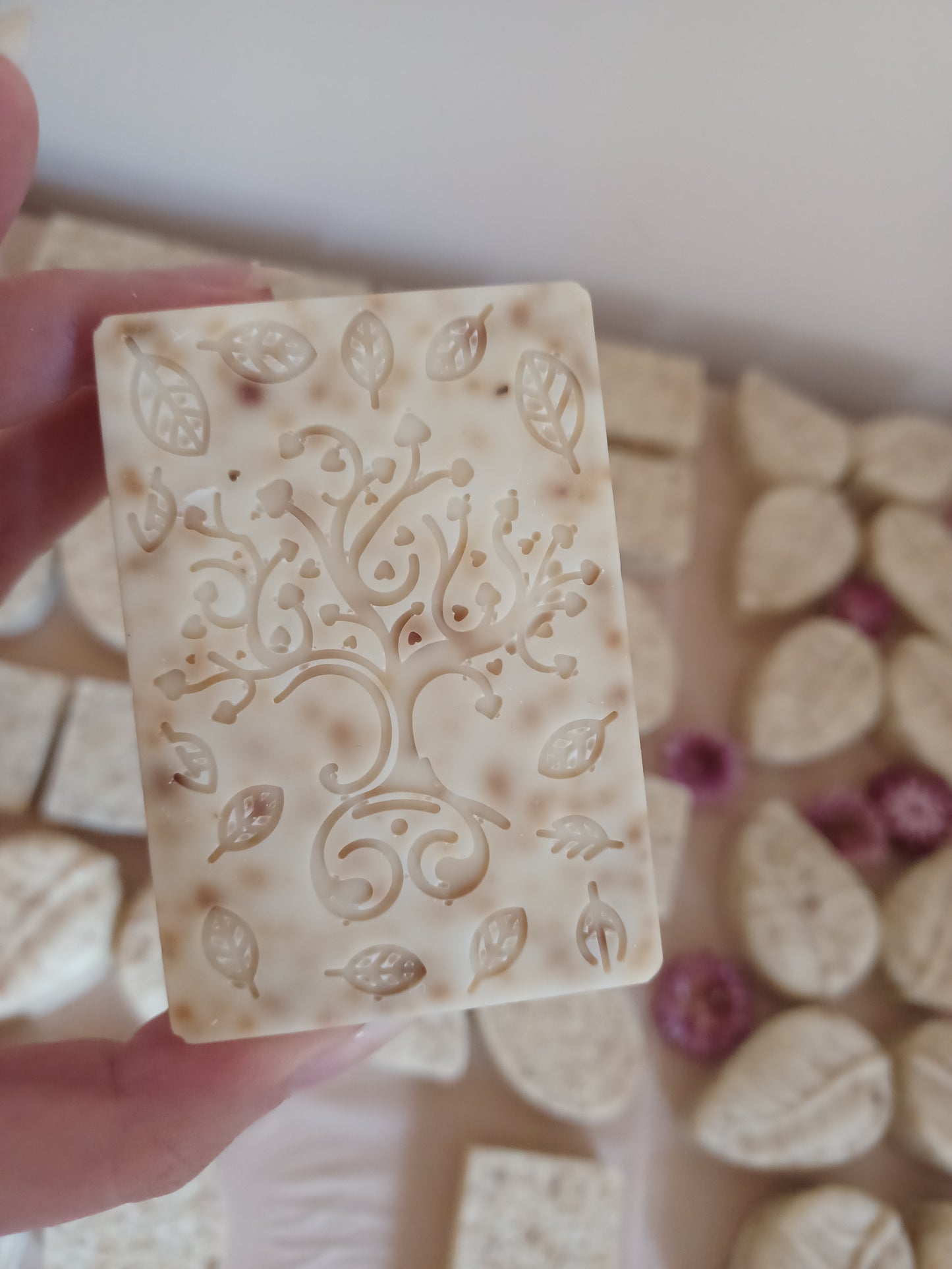 6 bars of Rose & Lavender infused natural olive oil soap